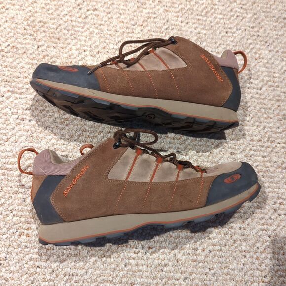 Salomon Hiking Shoes Mens 13 Brown Orange Outdoor ContraGrip Trail - Picture 5 of 8